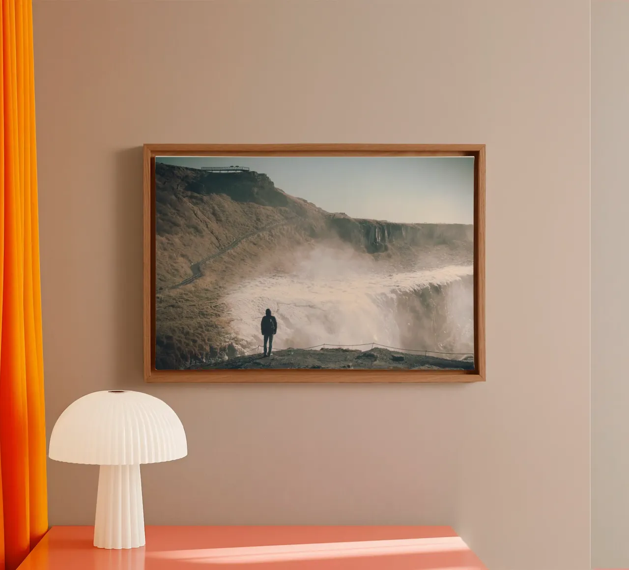 Cascate nordiche tela con Cornice a cassetta da Wanderlust Vibes