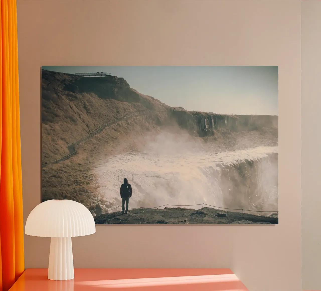Cascate nordiche poster con telaio in plastica da Wanderlust Vibes