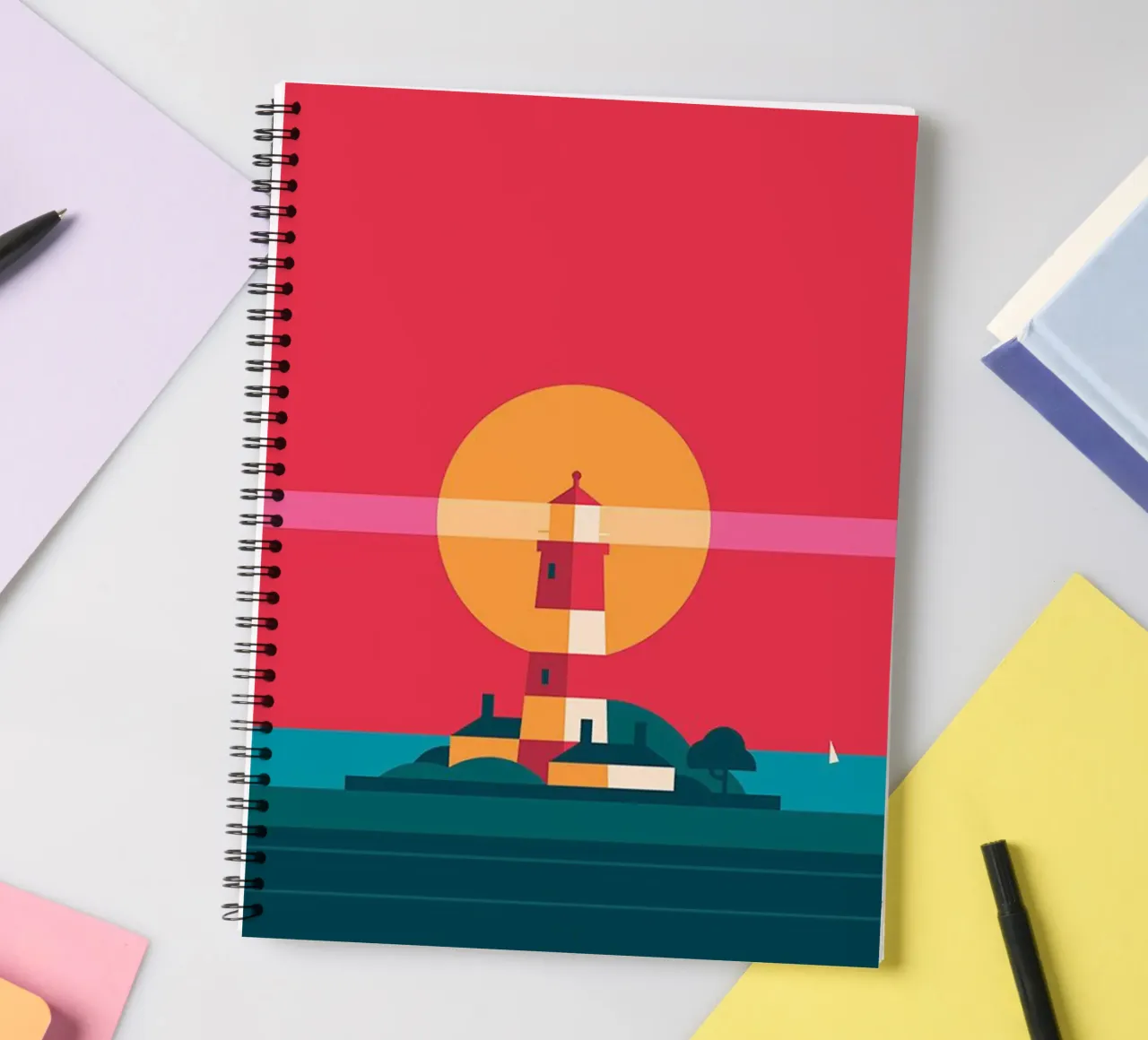 De Mercusduivel notitieboek met spiraal van cosmos studio