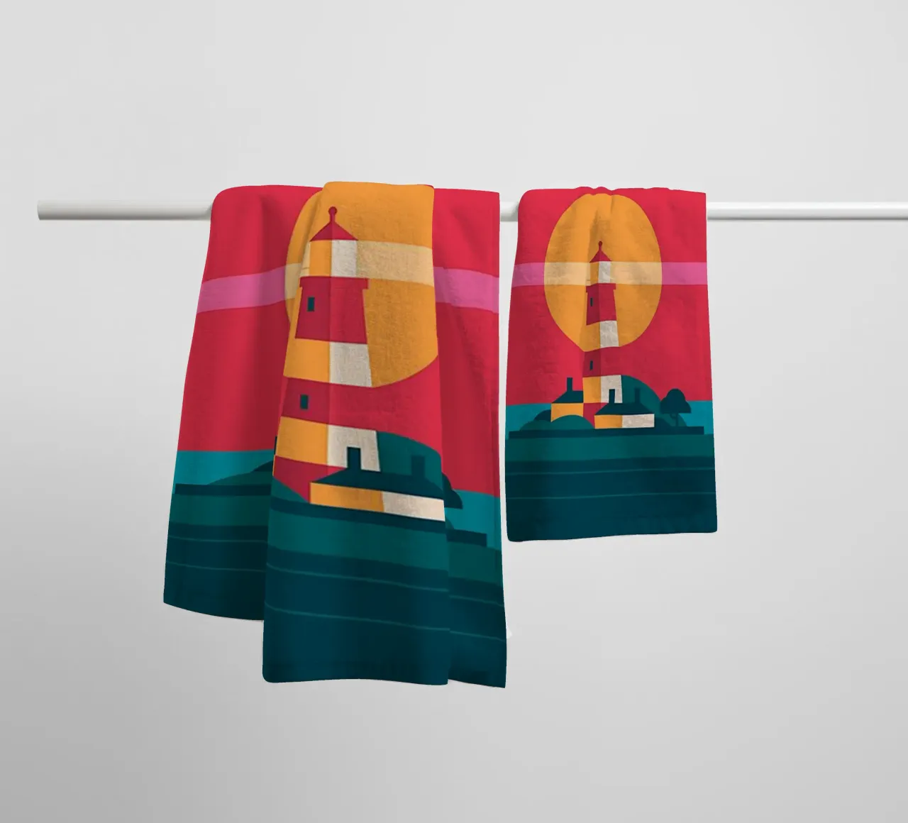 The Mercusuar towel by cosmos studio