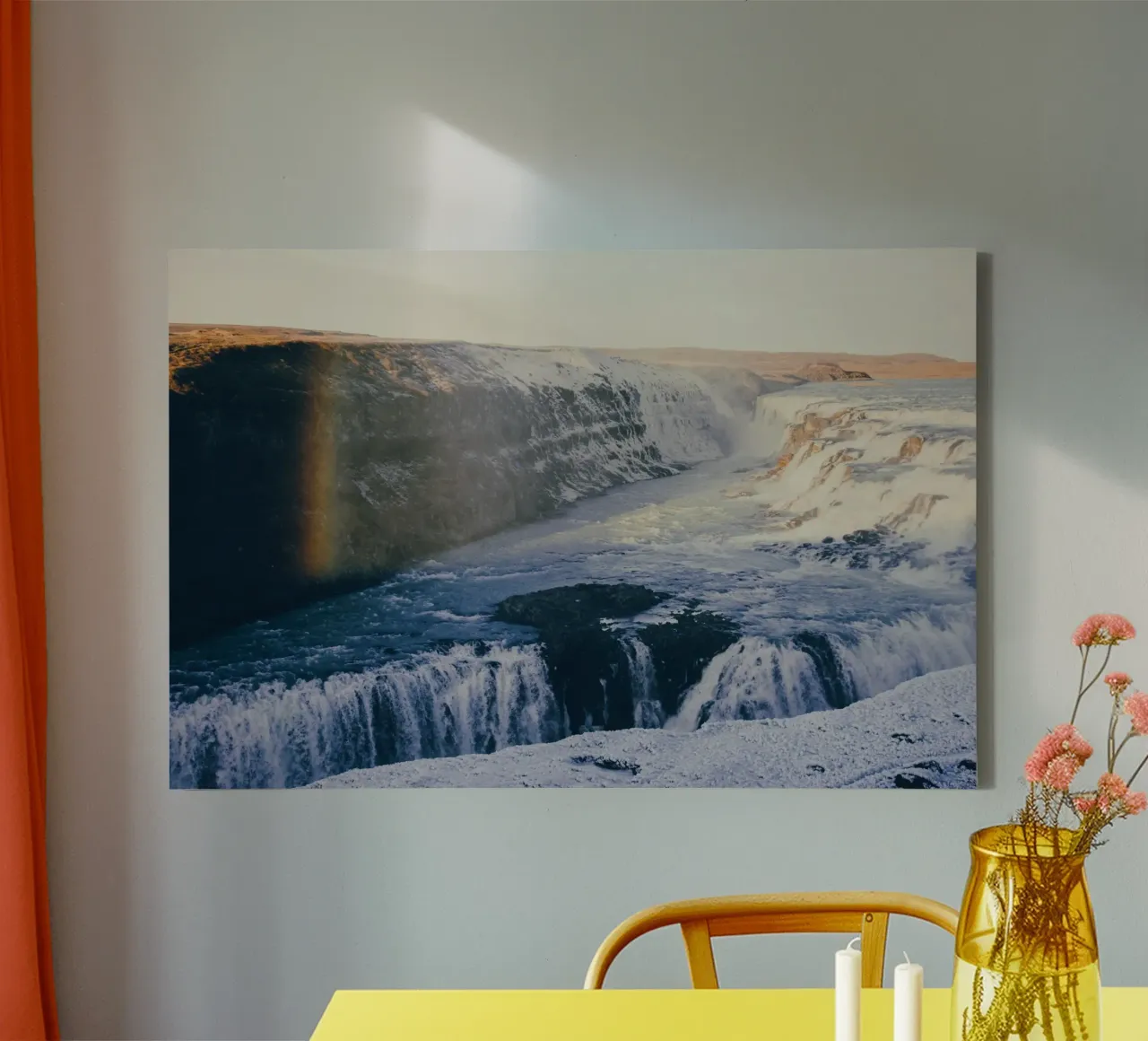 Cascate nordiche tela con Cornice a cassetta da Wanderlust Vibes