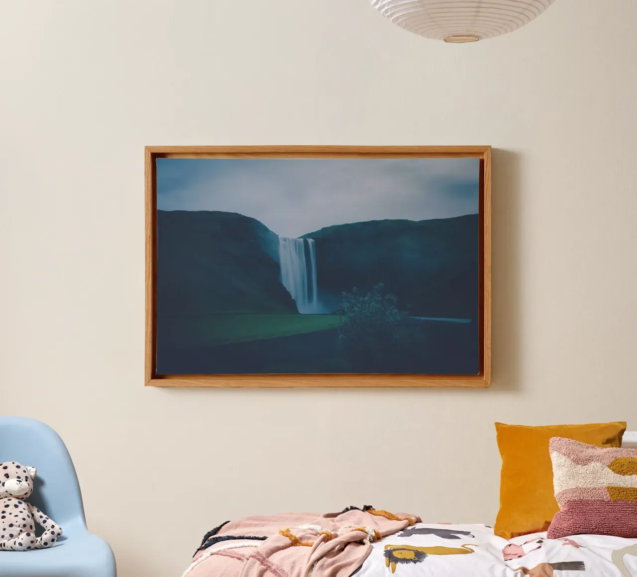 Cascate nordiche tela con Cornice a cassetta da Wanderlust Vibes