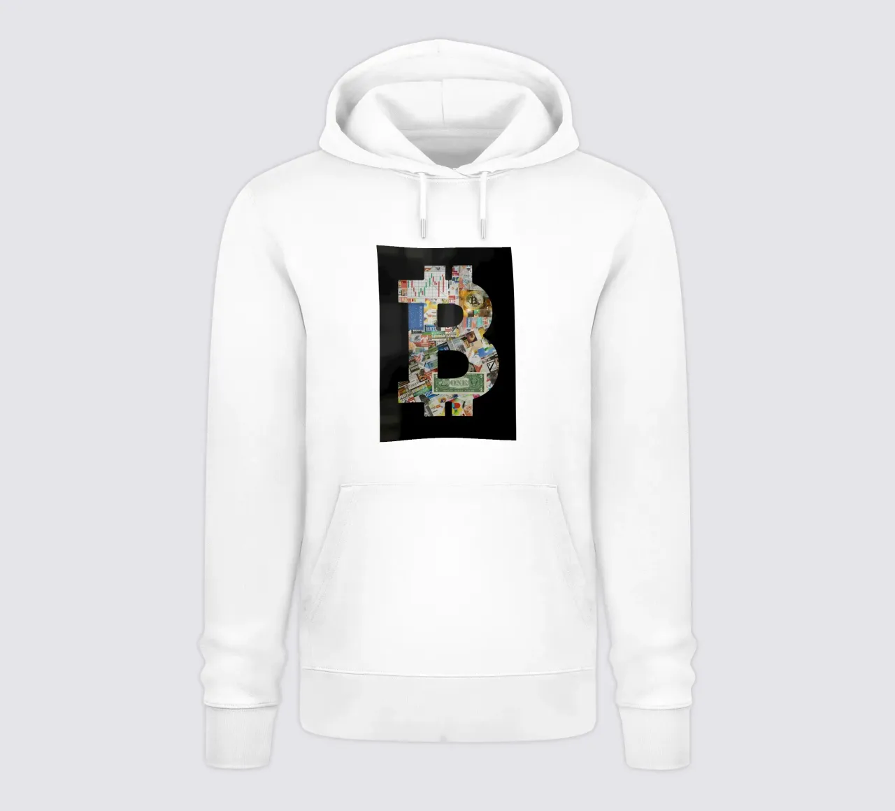 Collage di valute Bitcoin felpa con cappuccio da sayre shop