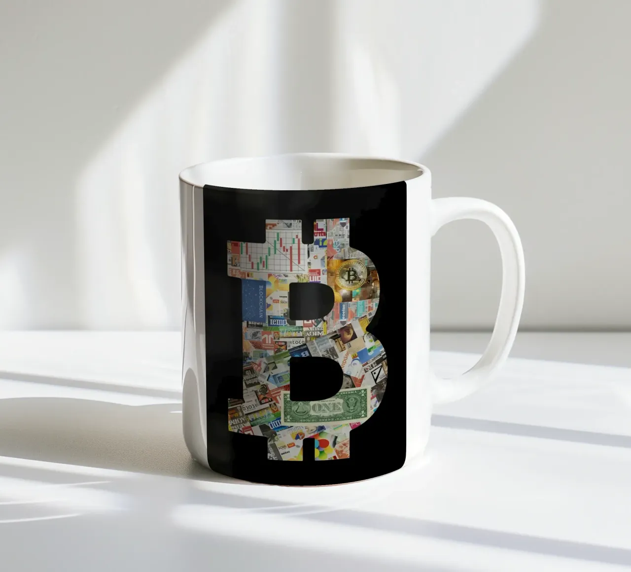 Collage di valute Bitcoin tazza in ceramica da sayre shop