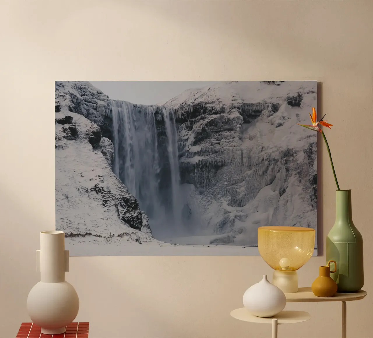 Cascate nordiche tela con Cornice a cassetta da Wanderlust Vibes