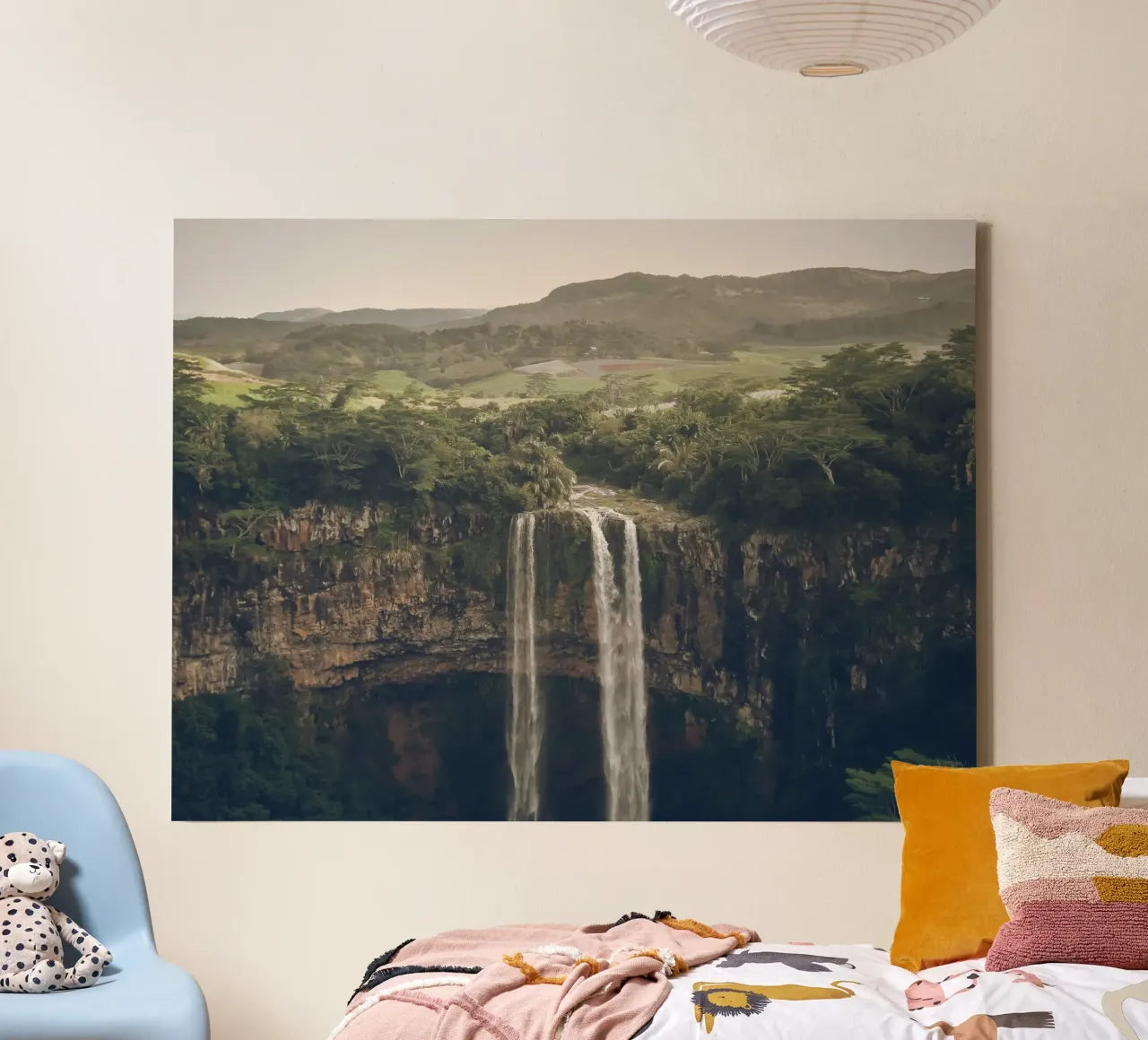 Cascate di Chamarel, Mauritius tela con Cornice a cassetta da Wanderlust Vibes