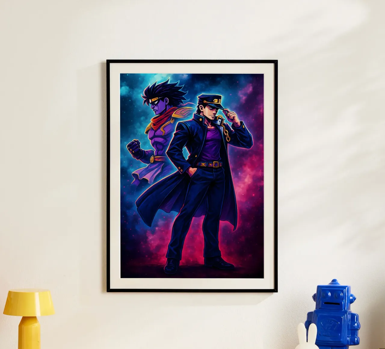 Soul Of Jojo_s Bizarre Adventure Kujo Jotaro poster con telaio in alluminio da DGSoulheroes
