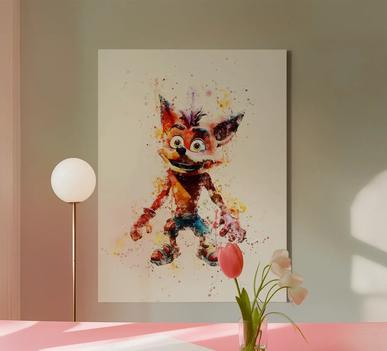 bandicoot karakter kunst canvas met Baklijst van ontoseno
