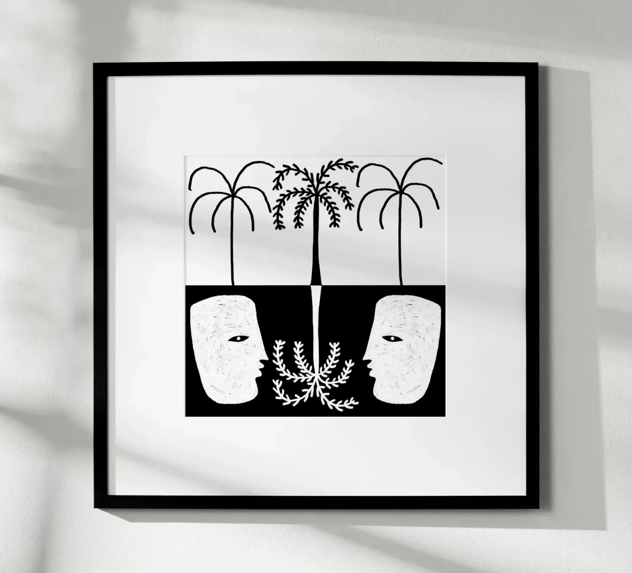 Yearning-ii poster con telaio in plastica da Shatha Al Dafai