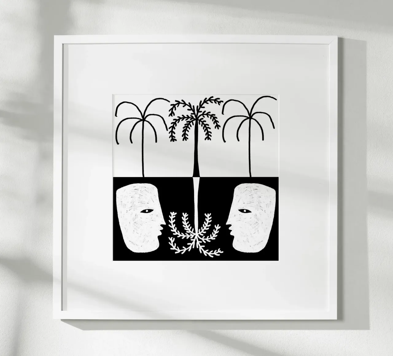 Yearning-ii poster con telaio in plastica da Shatha Al Dafai