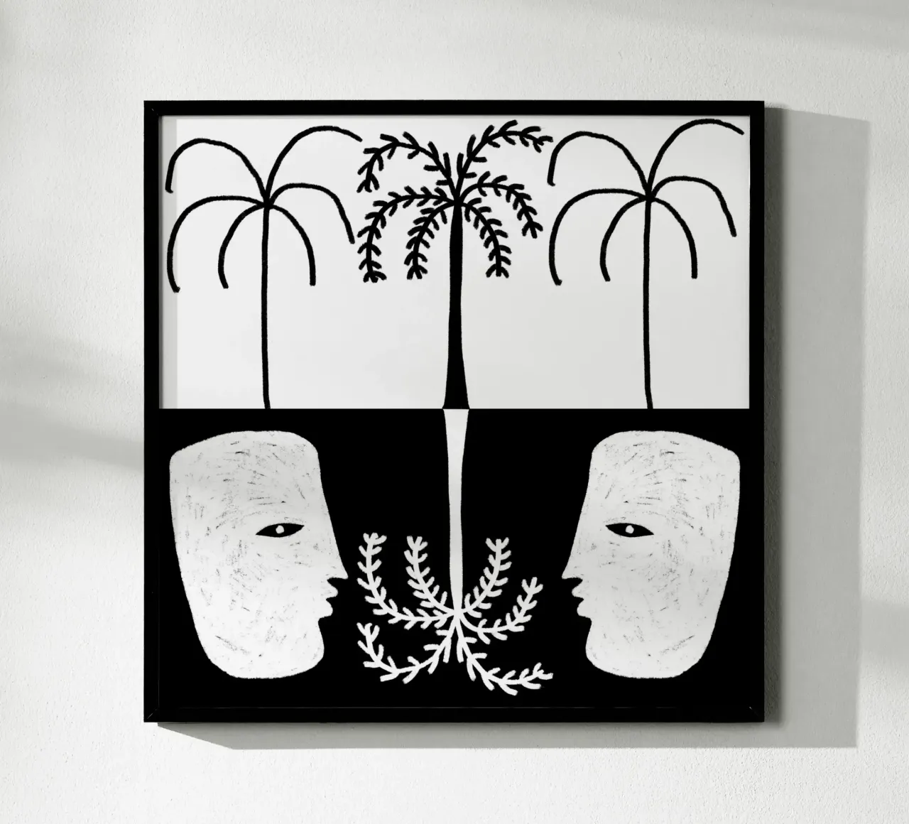 Yearning-ii poster con telaio in plastica da Shatha Al Dafai