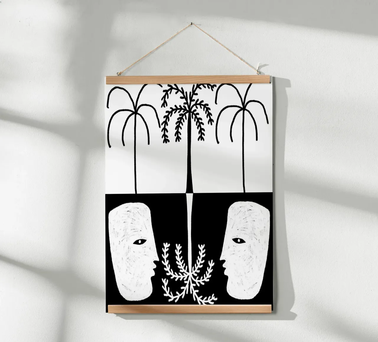 Yearning-ii poster con telaio in plastica da Shatha Al Dafai