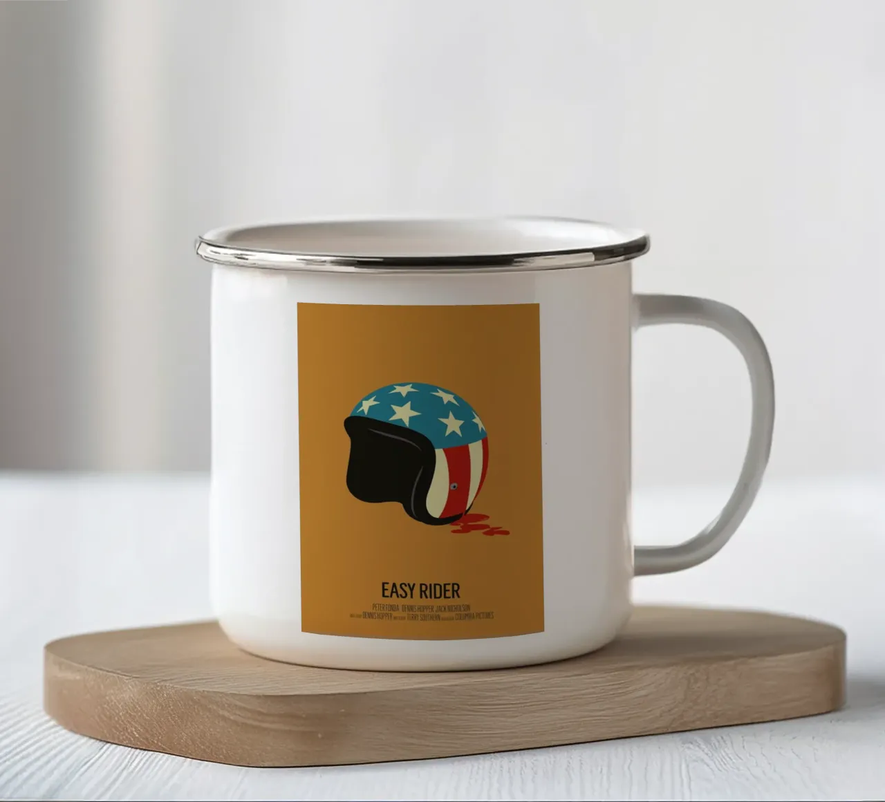 Easy Rider tazza in smalto da Bruno Morphet