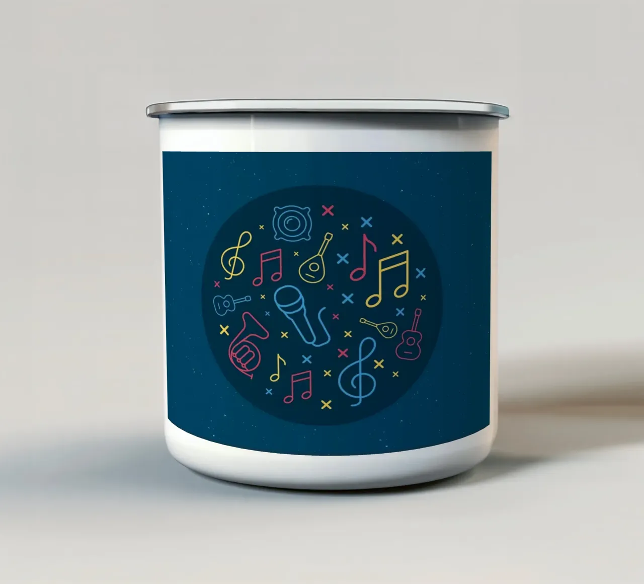 Note musicali tazza in smalto da sayre shop