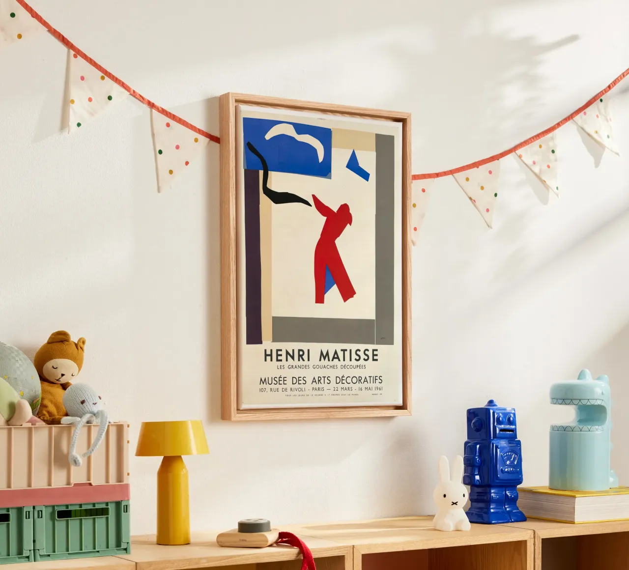 Matisse "Große geschnittene Gouachen" Abstract Art Poster Leinwand mit Schattenfugenrahmen von homdeco