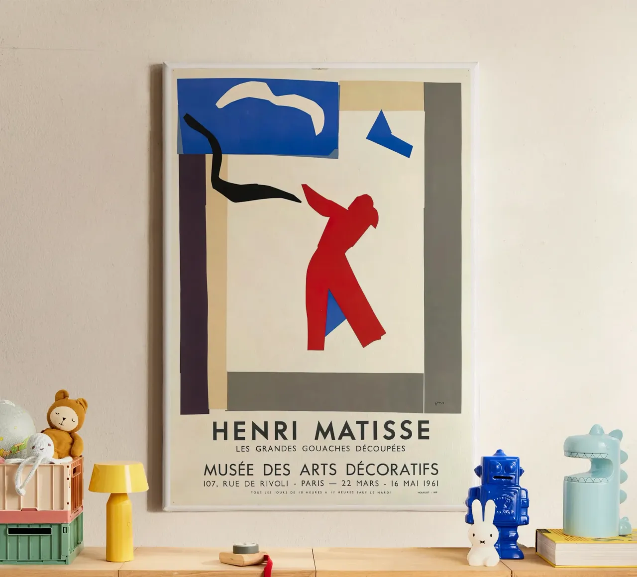 Matisse "Große geschnittene Gouachen" Abstract Art Poster Leinwand mit Schattenfugenrahmen von homdeco