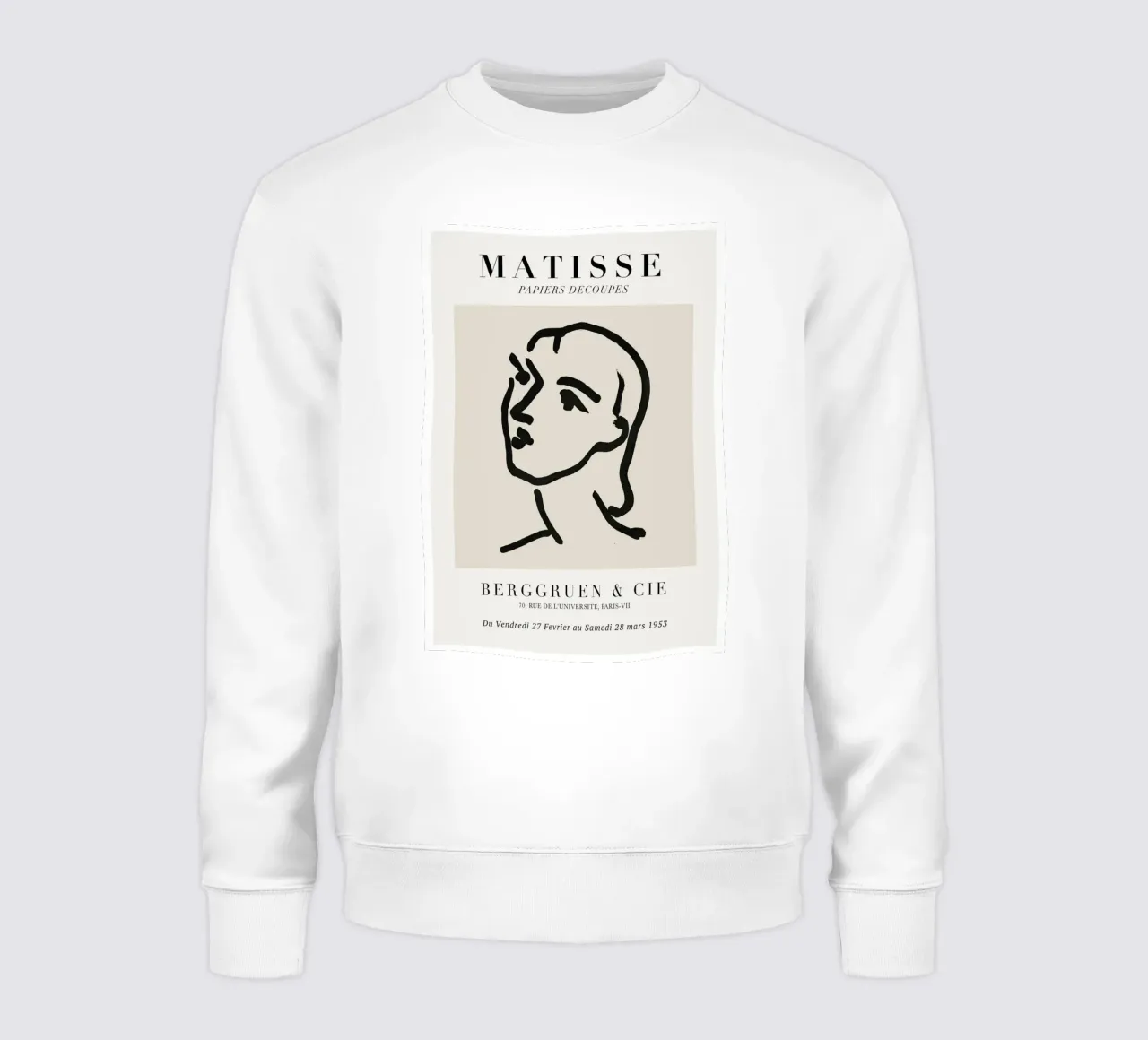 Matisse "Papiers Découpés" Abstract Face Line Art Print sudadera de homdeco