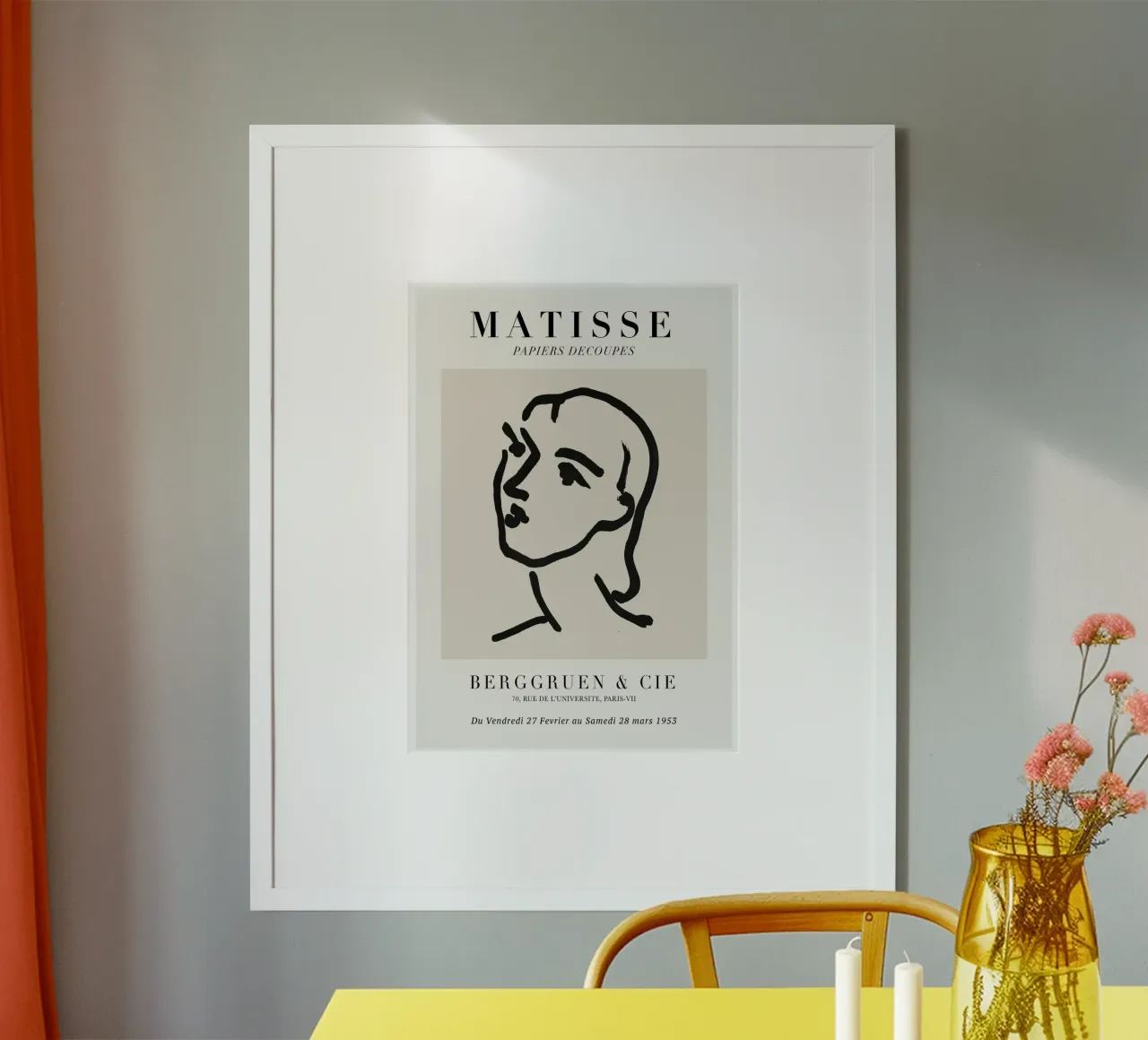 Matisse "Papiers Découpés" Abstract Face Line Art Print Hahnemühle von homdeco