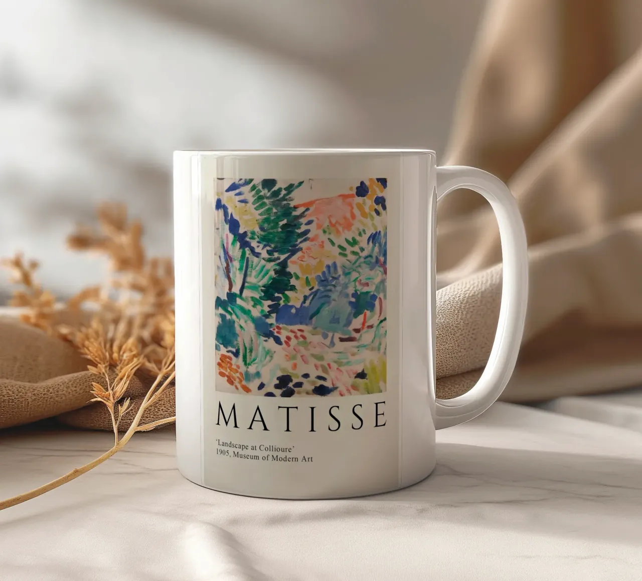 Matisse "Landscape at Collioure" Fauvist Nature Print ceramic mug by homdeco