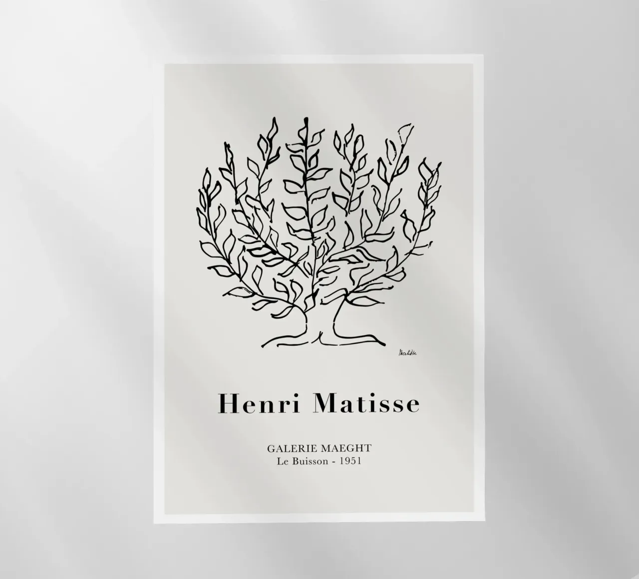 Matisse "Le Buisson" 1951 Line Art Tree Print lámina retroiluminada de homdeco