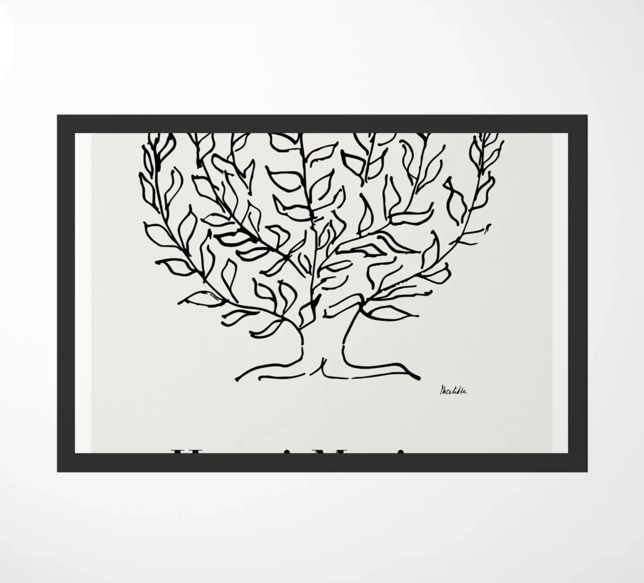 Matisse "Le Buisson" 1951 Line Art Tree Print felpudo de homdeco