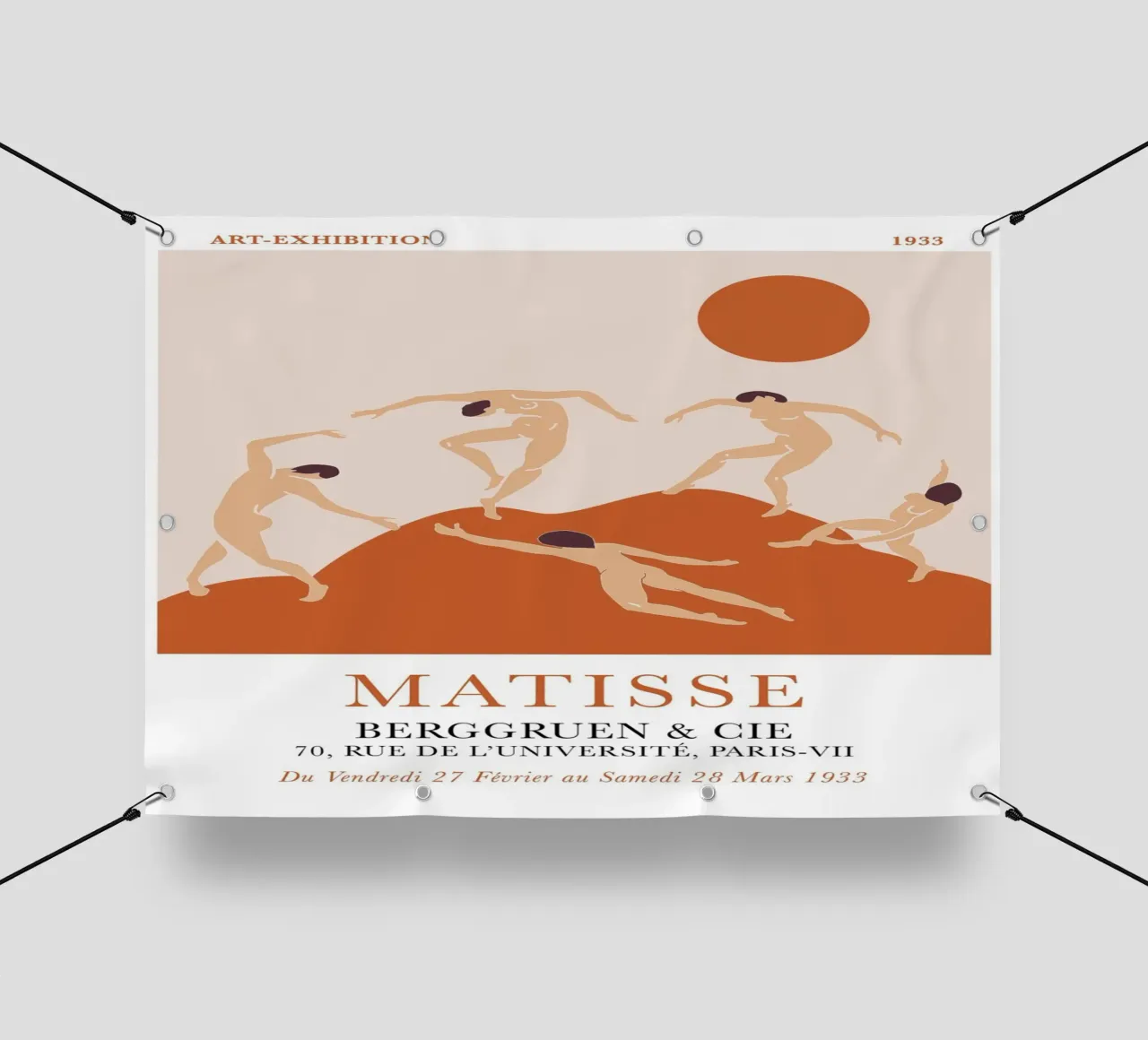 Poster del nudo della mostra di Matisse "La danza" 1933 telo in pvc da homdeco
