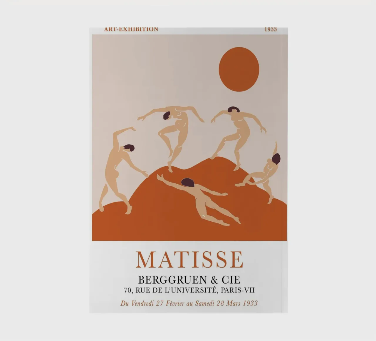 Poster del nudo della mostra di Matisse "La danza" 1933 diario da homdeco