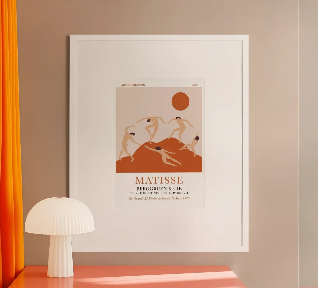 Poster del nudo della mostra di Matisse "La danza" 1933 poster con telaio in alluminio da homdeco