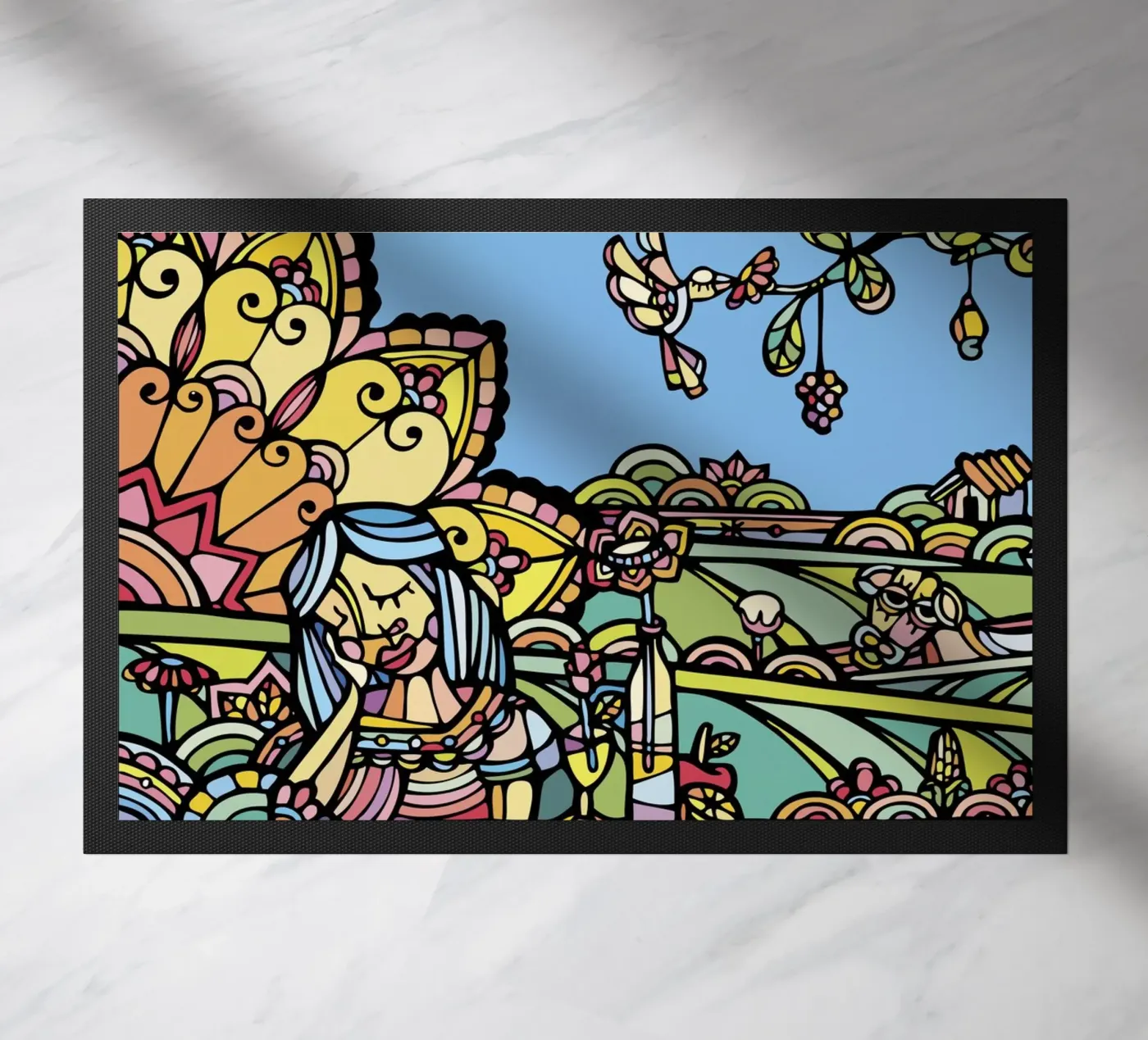 Beija flor doormat by Ninhol