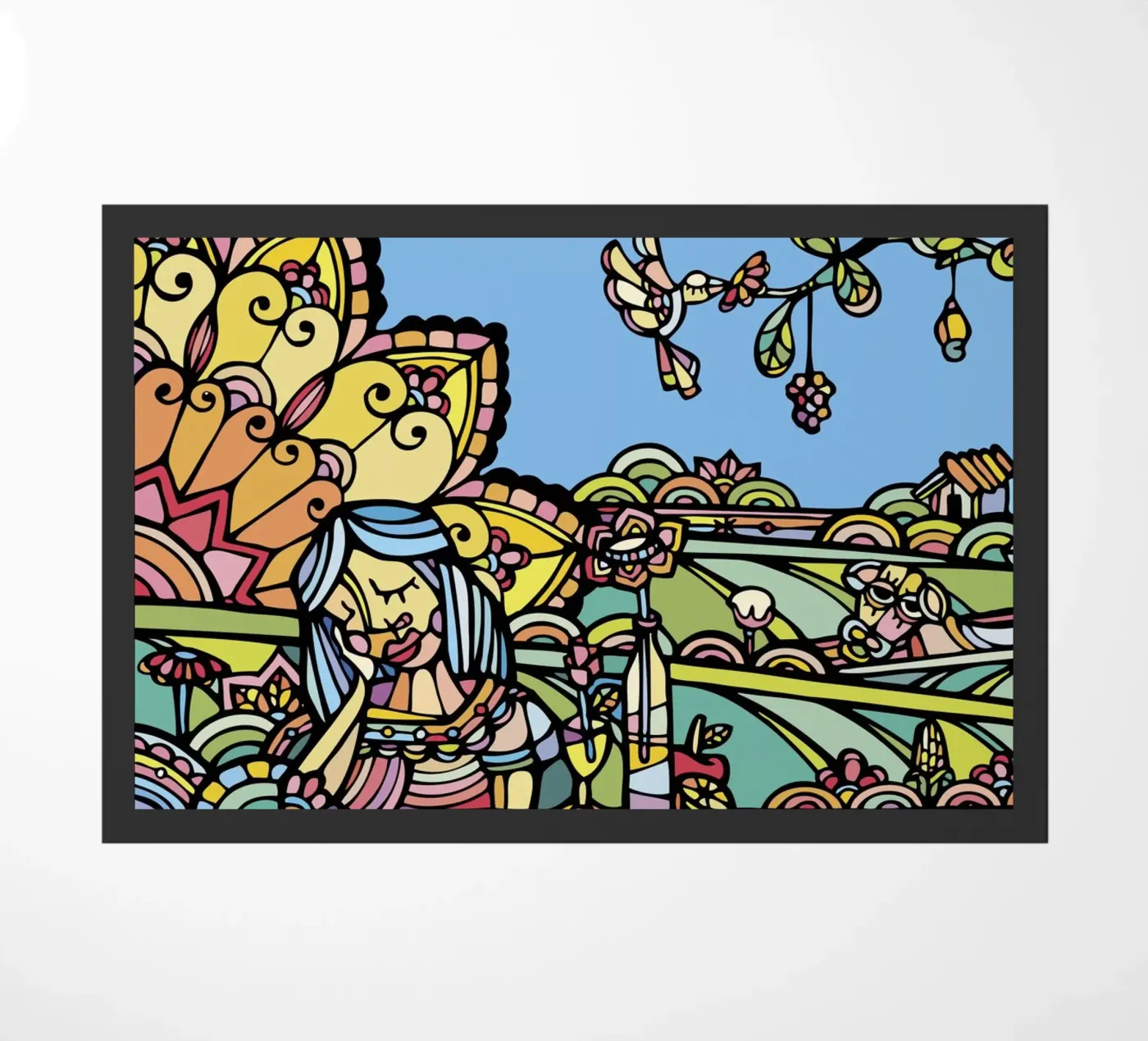 Beija flor doormat by Ninhol