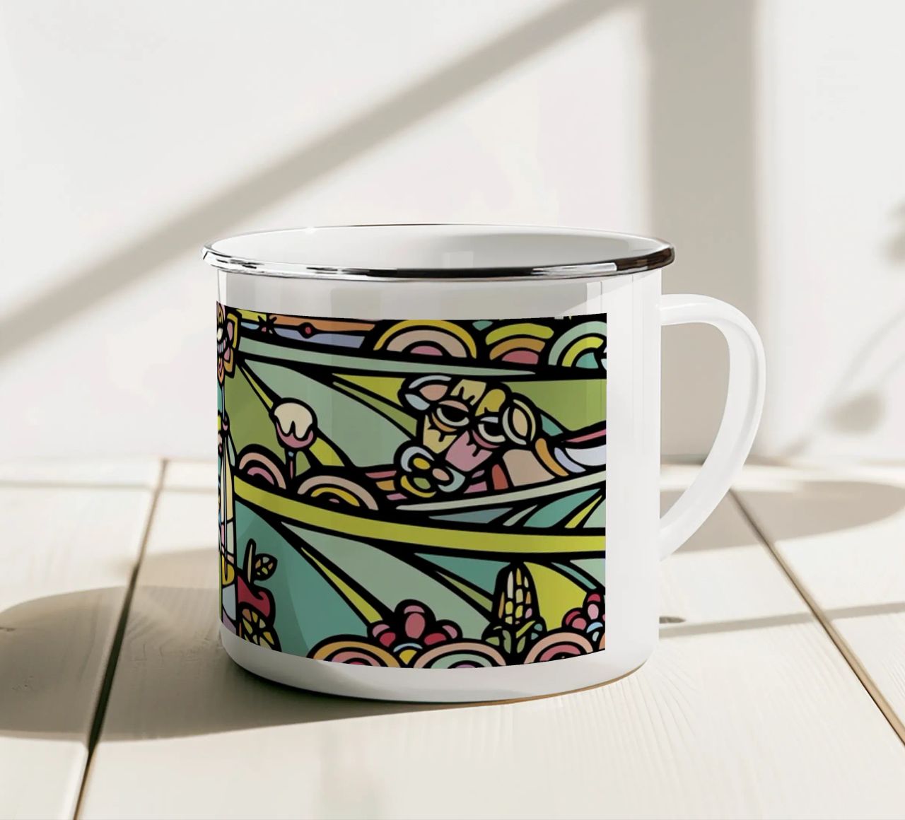 Fiori d'arancio tazza in smalto da Ninhol