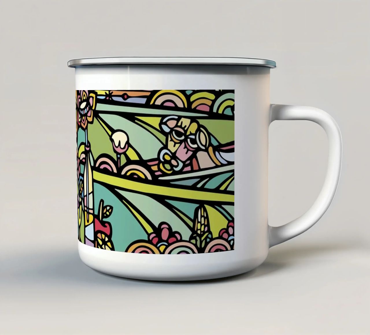 Fiori d'arancio tazza in smalto da Ninhol