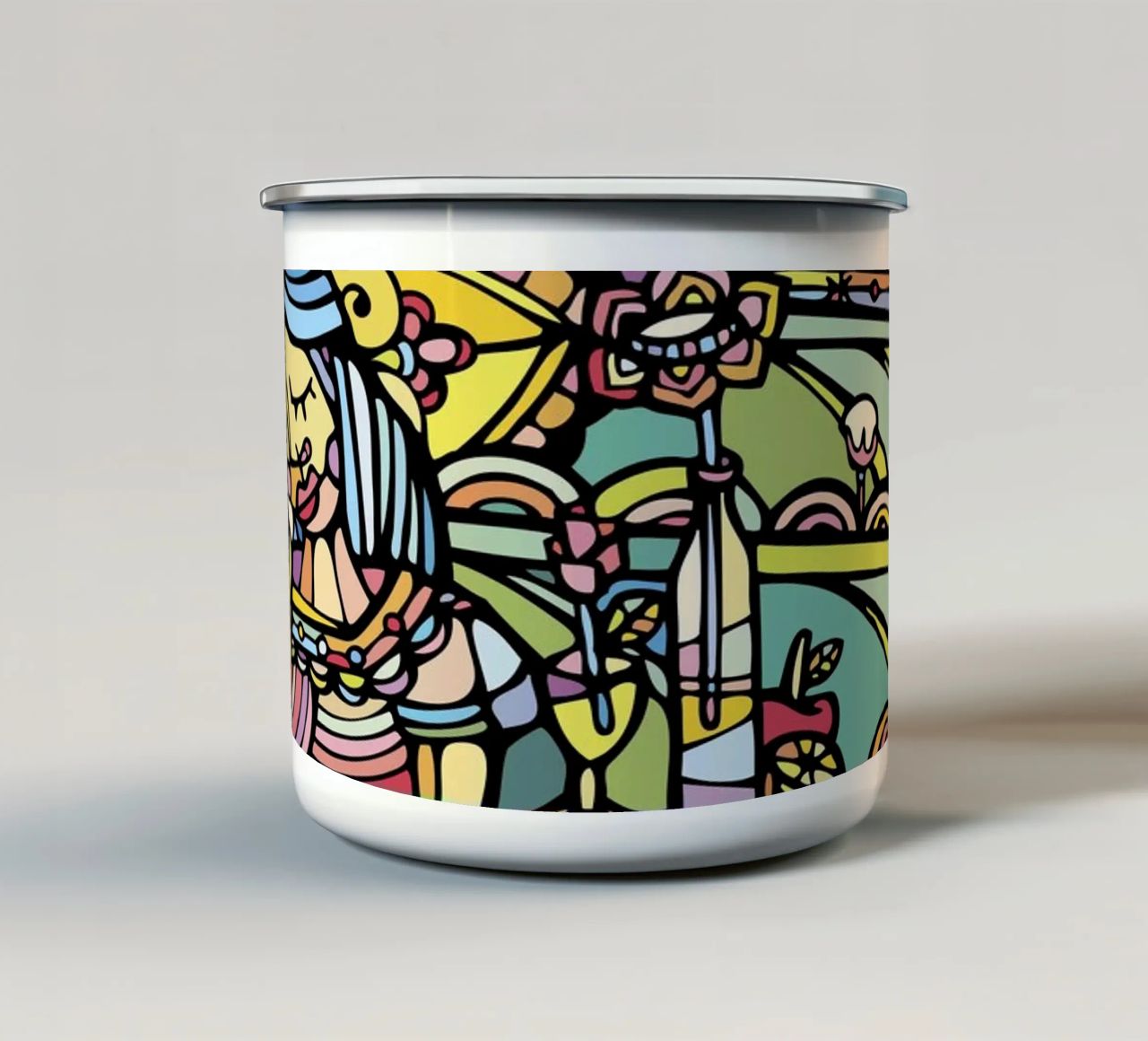 Fiori d'arancio tazza in smalto da Ninhol