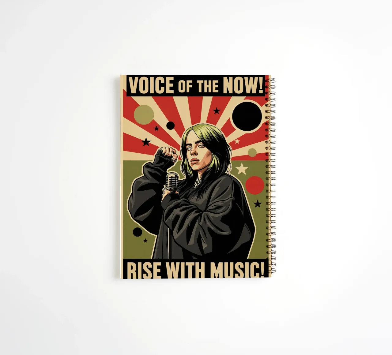 Billie Eilish vintage style spiral notebook by Lembayung art