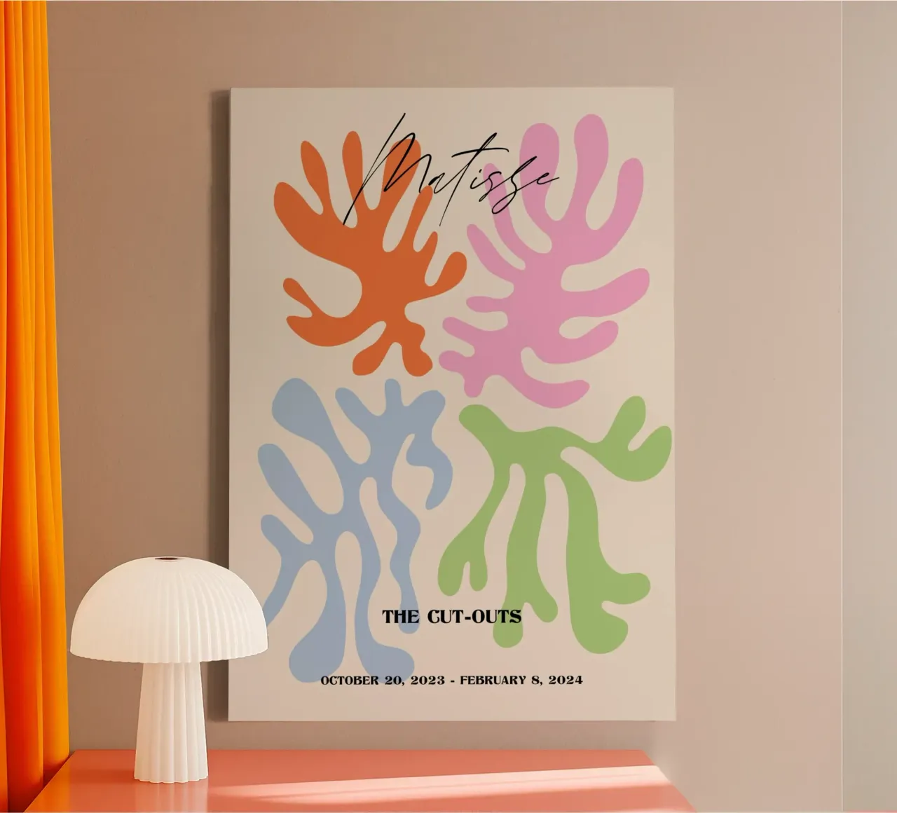 Matisse "De uitsnijdingen" Kleurrijke abstracte vormen poster canvas met Baklijst van homdeco