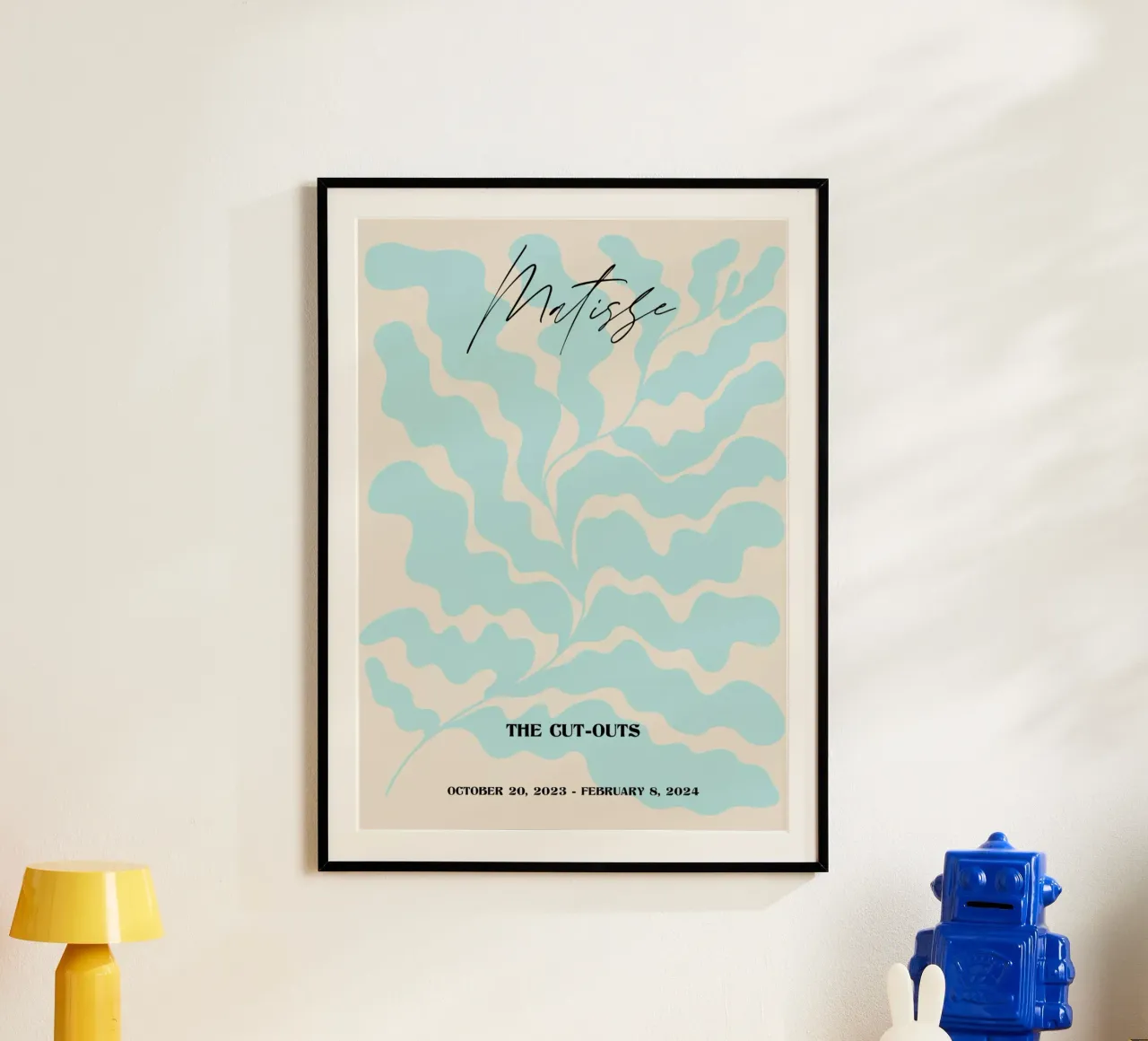 Matisse "De uitsnijdingen" Sereen Blauw Blad Abstract Poster poster van homdeco