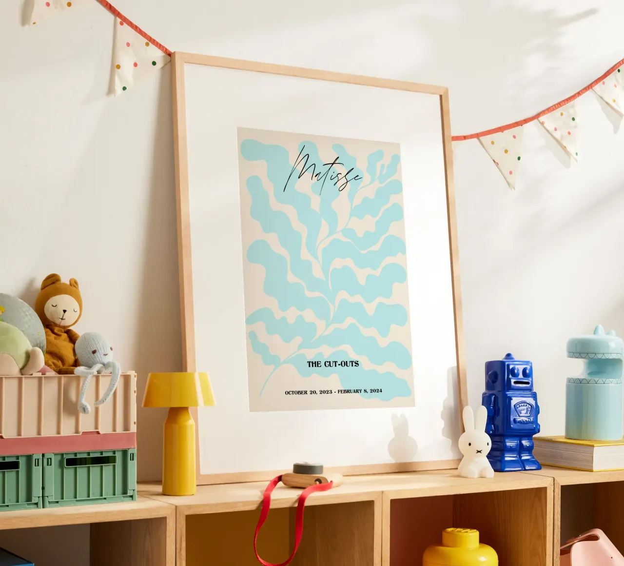 Matisse "De uitsnijdingen" Sereen Blauw Blad Abstract Poster poster van homdeco