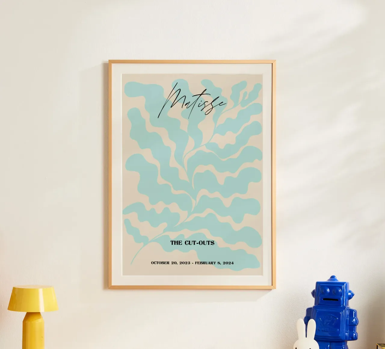 Matisse "De uitsnijdingen" Sereen Blauw Blad Abstract Poster poster van homdeco