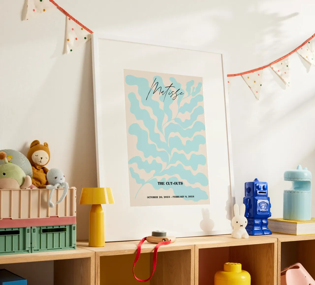 Matisse "De uitsnijdingen" Sereen Blauw Blad Abstract Poster poster van homdeco