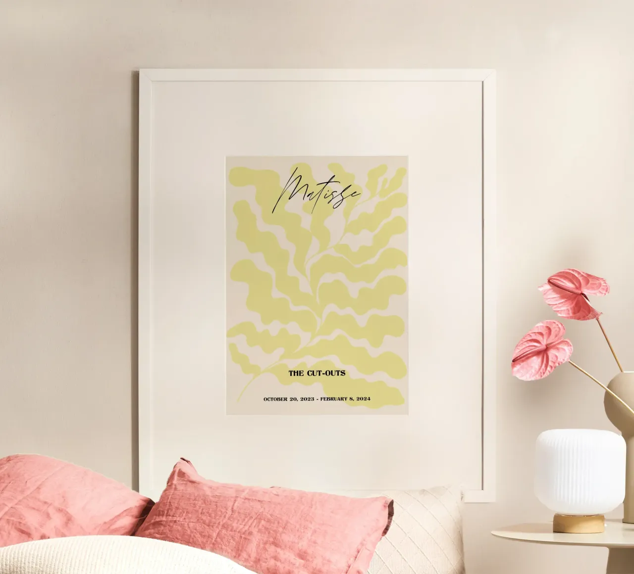 Poster astratto Matisse "I ritagli" Foglia gialla poster da homdeco