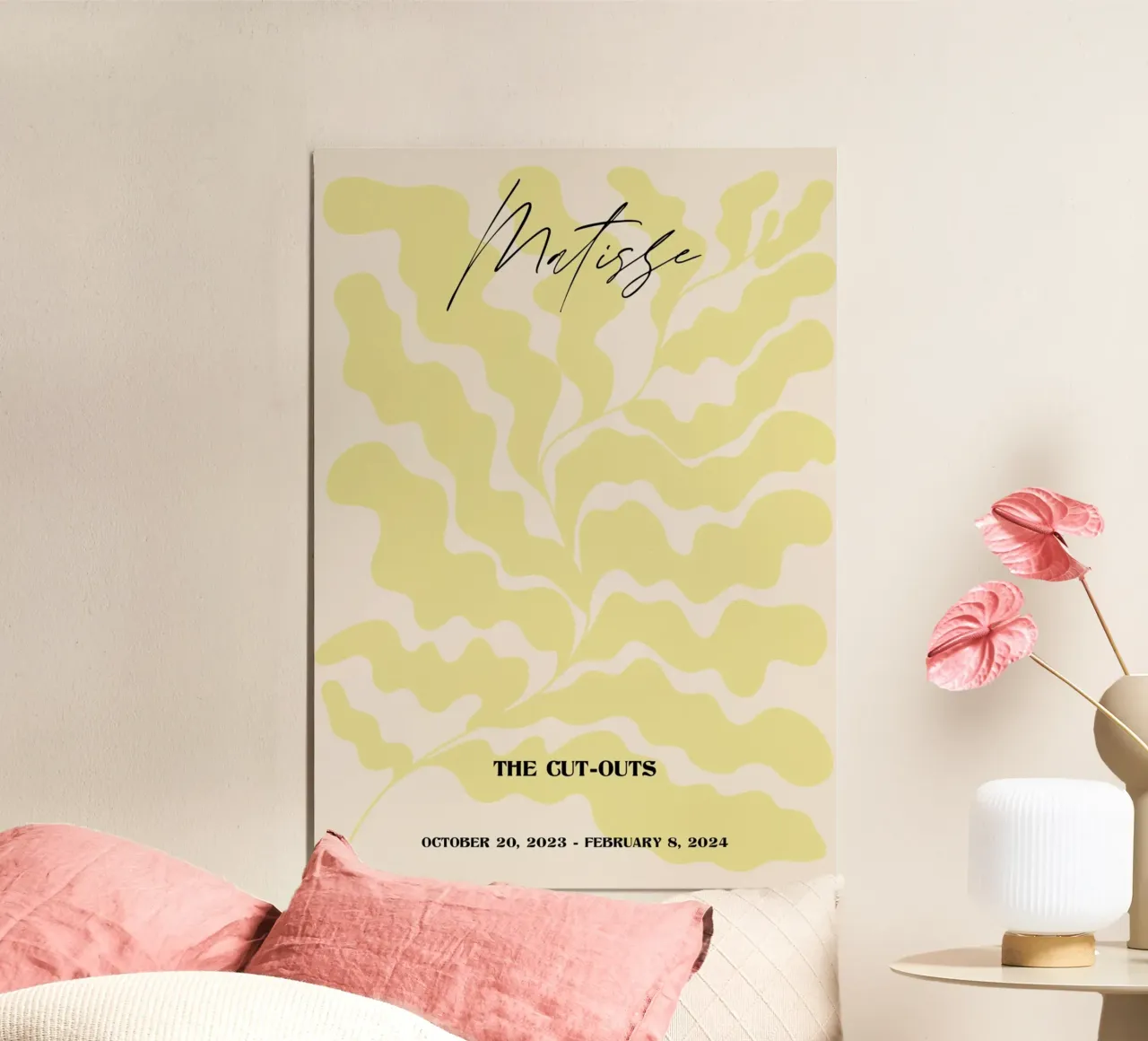Poster astratto Matisse "I ritagli" Foglia gialla poster da homdeco