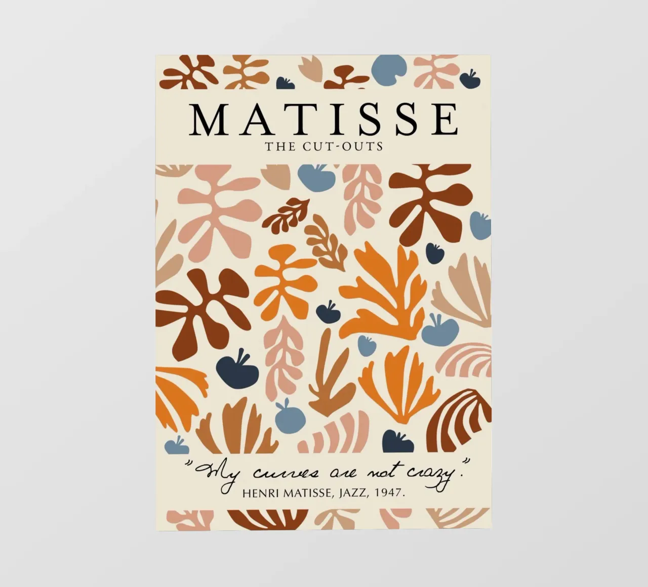 Matisse "The Cut-Outs" Botanical Abstract & Zitat Poster Backlit Folie von homdeco