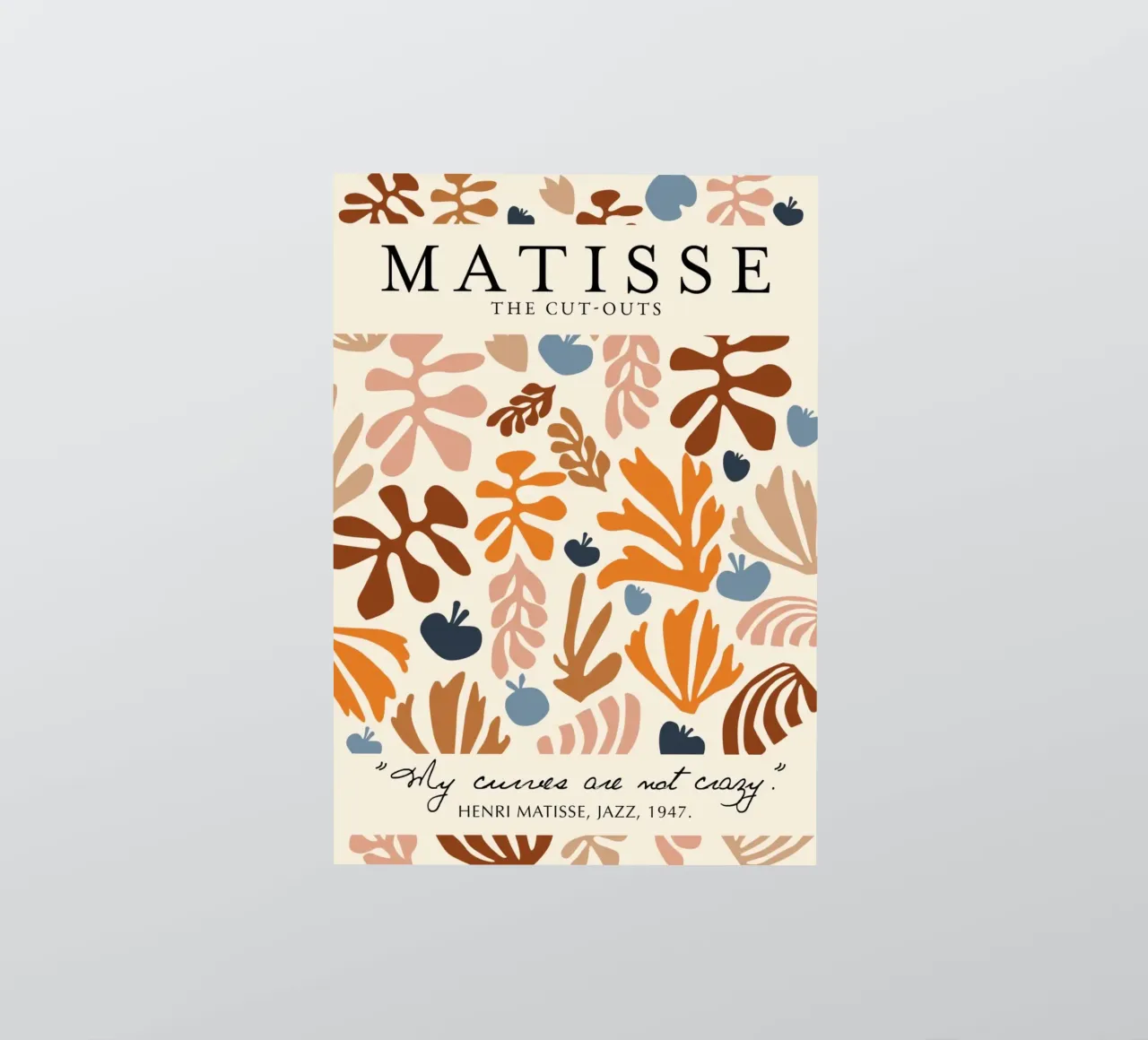 Matisse "The Cut-Outs" Botanical Abstract & Zitat Poster Sticker von homdeco