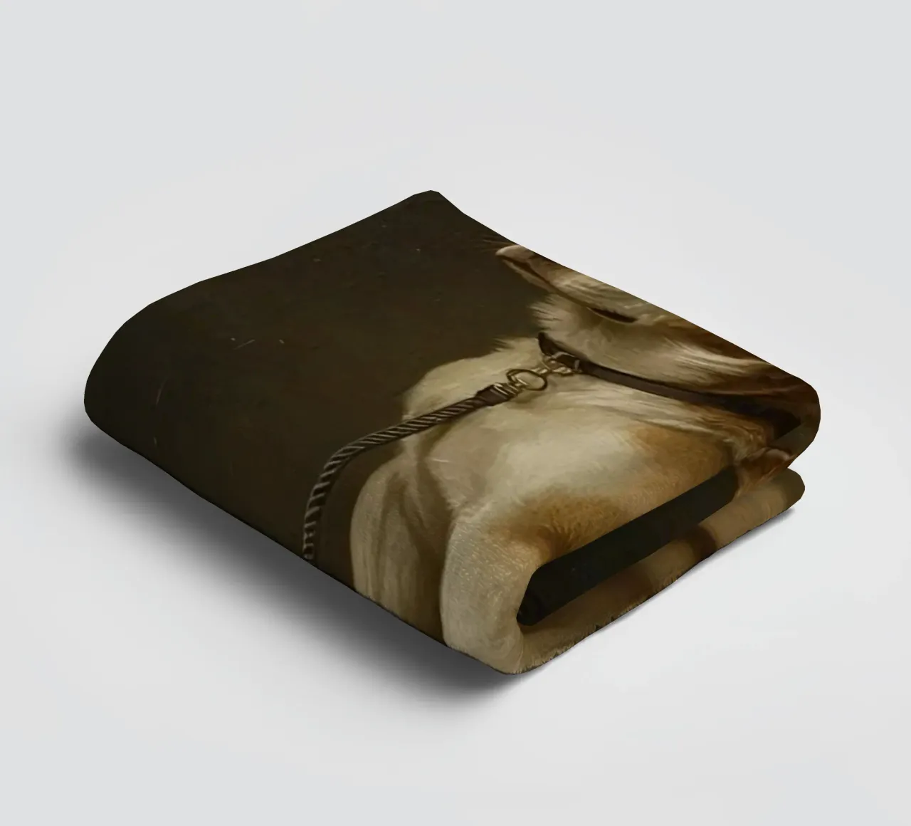 Chien dans une pose classique sur fond sombre serviette de bain de DesignDoodle