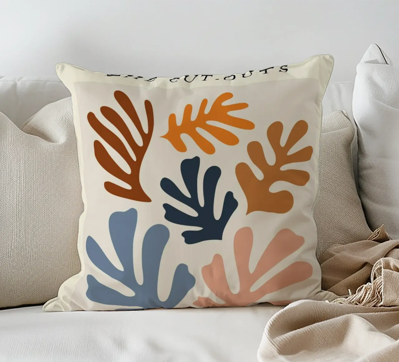 Matisse "Die Ausschnitte" Botanischer Abstrakt & Zitat Kissen von homdeco