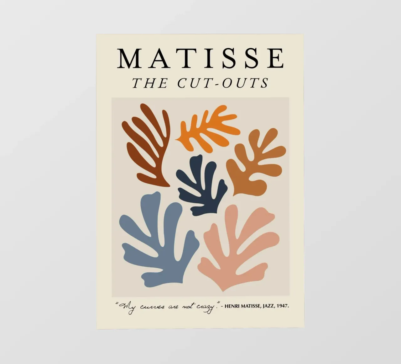Matisse "Die Ausschnitte" Botanischer Abstrakt & Zitat Backlit Folie von homdeco