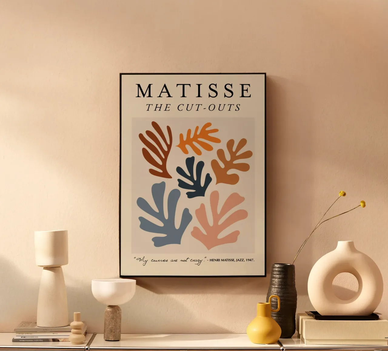 Matisse "Die Ausschnitte" Botanischer Abstrakt & Zitat Acryl-Glas von homdeco