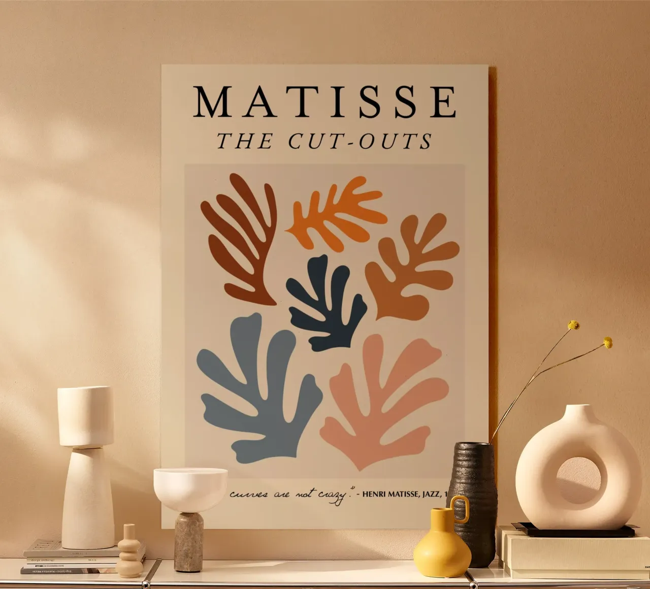Matisse "Die Ausschnitte" Botanischer Abstrakt & Zitat Acryl-Glas von homdeco