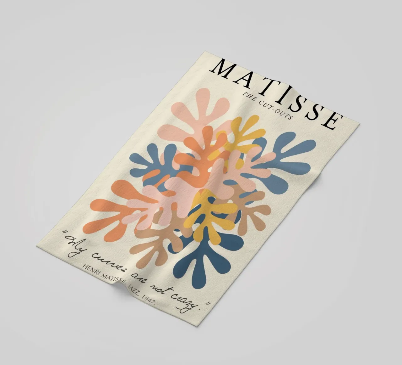 Poster Matisse "I ritagli" Foglie astratte calde e fredde telo mare da homdeco