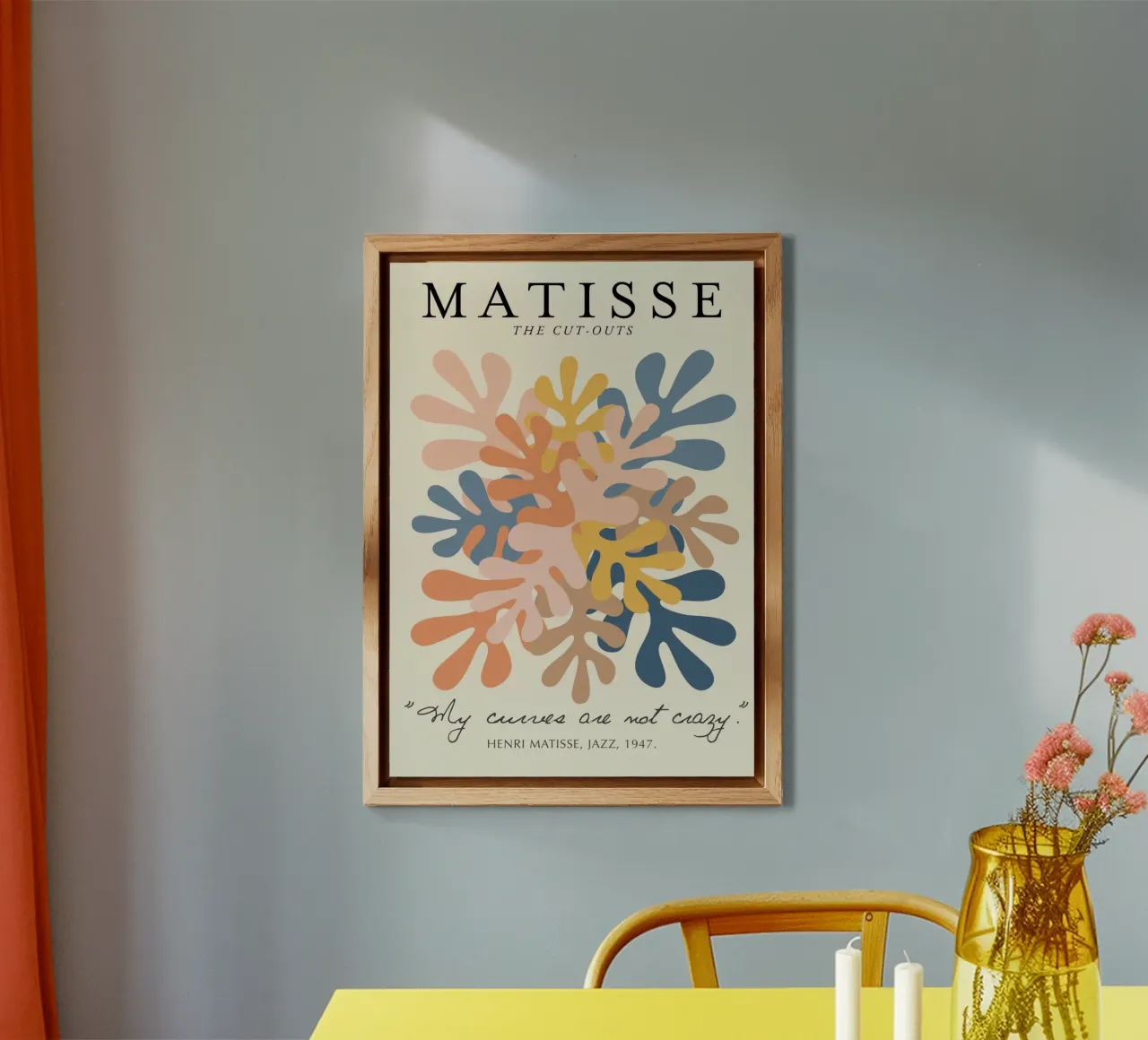 Poster Matisse "I ritagli" Foglie astratte calde e fredde alluminio dibond da homdeco